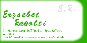 erzsebet rapolti business card